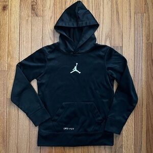 Jordan Black Dri Fit Hoodie boys size 8-10